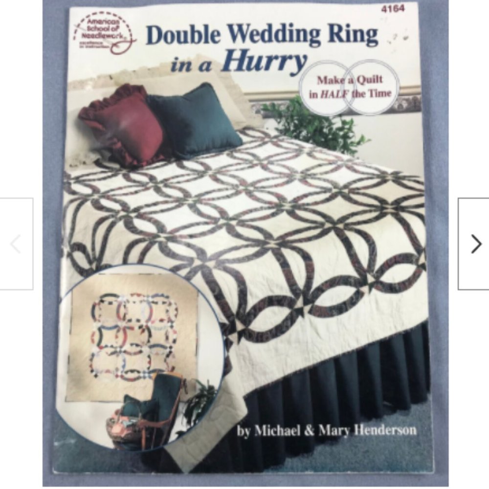 Double Wedding Ring in a Hurry Half the Time Quilt Patterns 1995 Henderson 4164